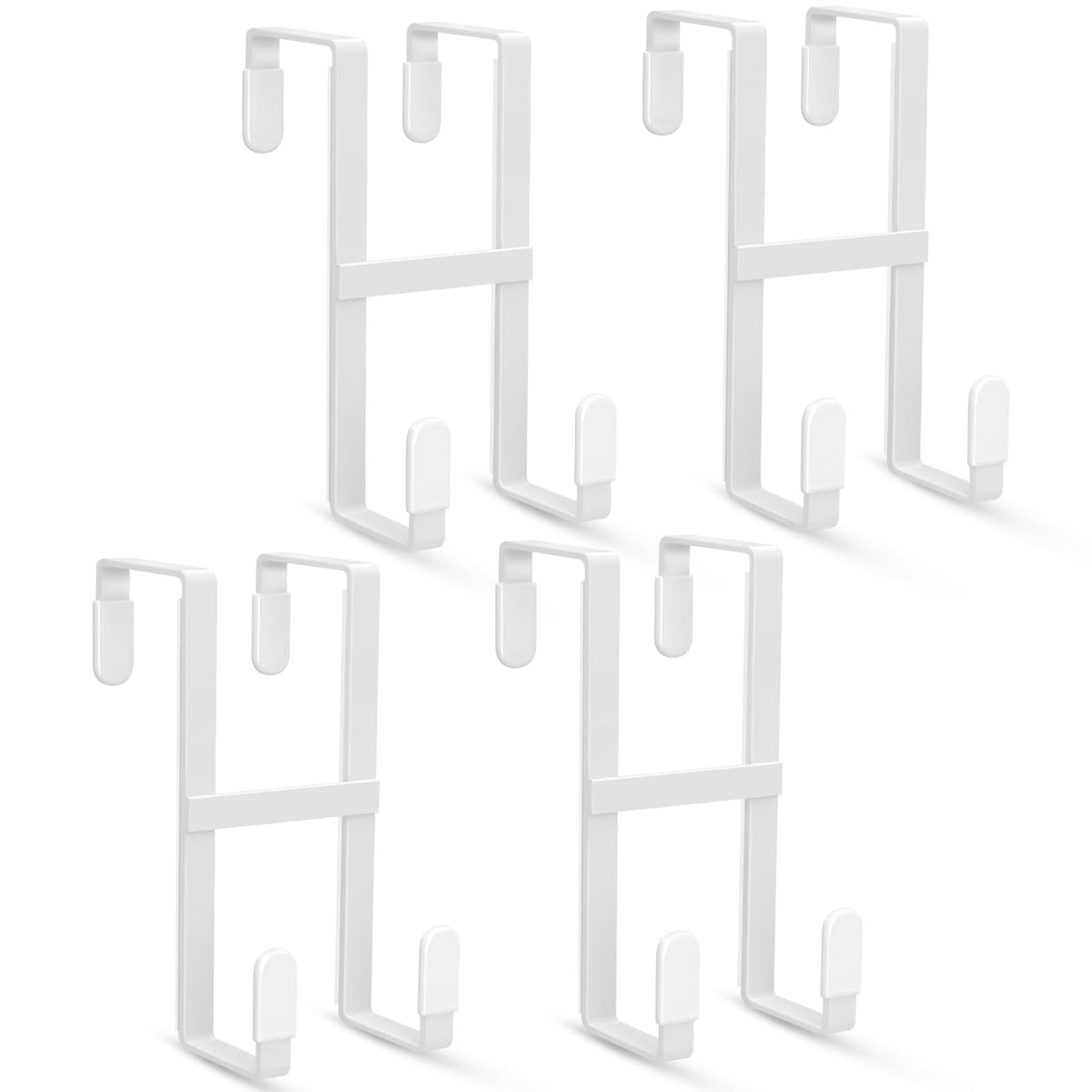 FYY Over The Door Hooks, 2 Packs Double Sided-Hanger Fits Door 1-7/8"White