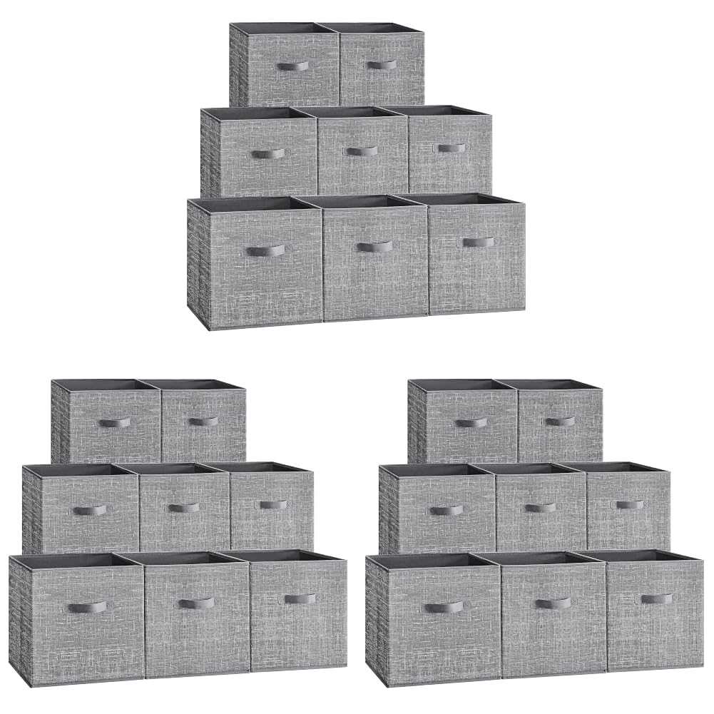 SONGMICS Storage Cubes, Set of 8, 13-Inch Foldable Closet Organizers