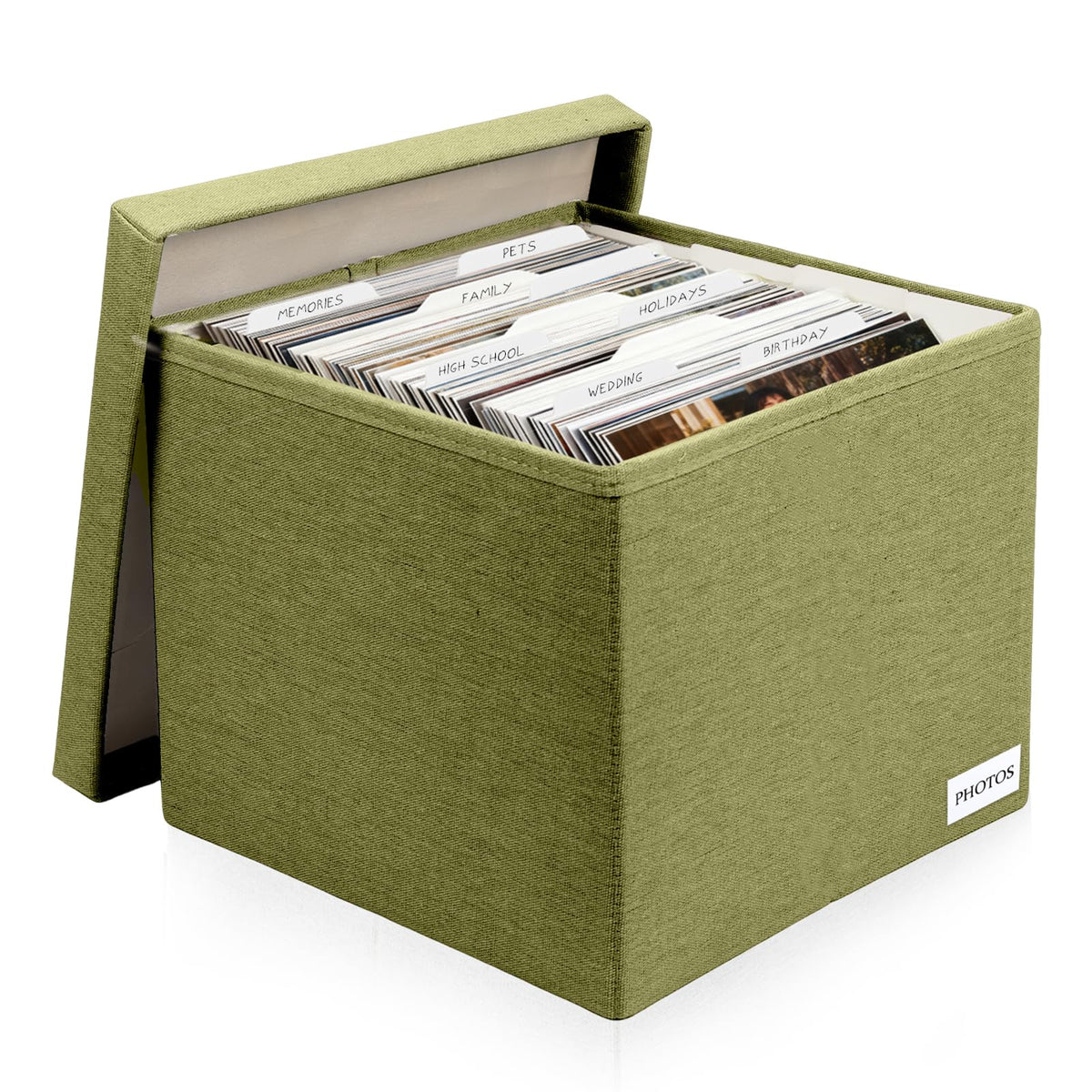 Photo Storage Box 8x10, Decorative Photo Storage Containers With Lid