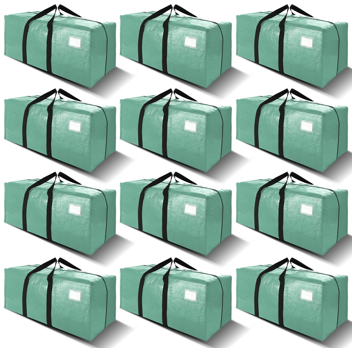 VELVETSURE Heavy Duty Extra Large Moving Bags W/Backpack Straps - Strong Handles & Zippers, Storage Totes For Space Saving, Fold Flat, Alternative to Box and Bin (Set of 6, Multicolor)