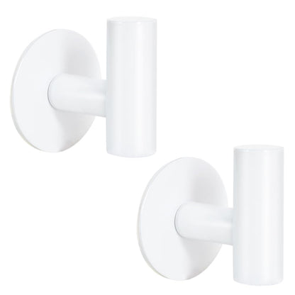Vuzvuv Brushed Nickel Self Adhesive Stainless Steel Towel Hooks (2-Pack)