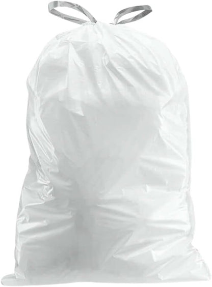 Plasticplace Custom Fit Trash Bags Compatible w Simplehuman Code H Drawstring Bags 8-9 Gallon Tear-Resistant Liner 200 Count Heavy-Duty Waste Disposal