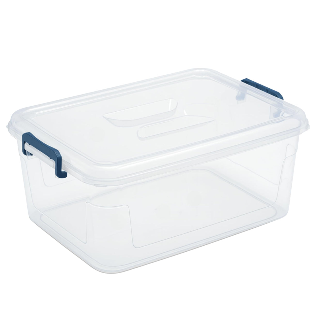 Plastic Storage Bins with Lids, Clear Stackable Storage Containers - 21 Qt