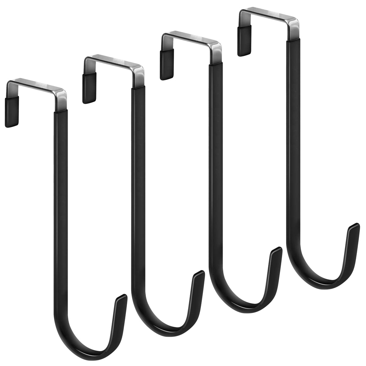 FYY Over the Door Hooks, Double-Hanger 2 Pack, Fits Doors 1 3/8" White