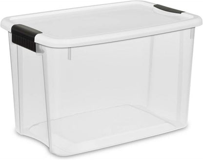 Sterilite Ultra Latch Box with Lids for Home and Office, 70 Quart, 12-Pack