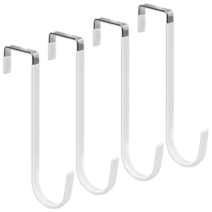 FYY Over the Door Hooks, Double-Hanger 2 Pack, Fits Doors 1 3/8" White