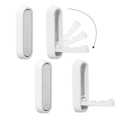 Dntorx Folding Coat Hooks, 2 Pcs Foldable Gold Wall Hooks Heavy Duty Foldable Hook Bathroom Towel Hooks Robe Hooks Wall Mounted for Hanging Coat Towels Clothes Hat Bags Keys