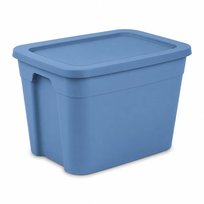 6 Pack 27 Gallon Heavy Duty Storage Bins with Snap Lids, Durable Plastic Storage Totes with Stackable Black Containers & Yellow Latching Covers for Home Garage Moving Organization