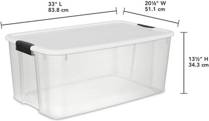 Sterilite Ultra Latch Box with Lids for Home and Office, 116 Quart, 4-Pack
