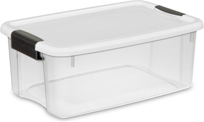 Sterilite Ultra Latch Box with Lids for Home and Office, 70 Quart, 12-Pack
