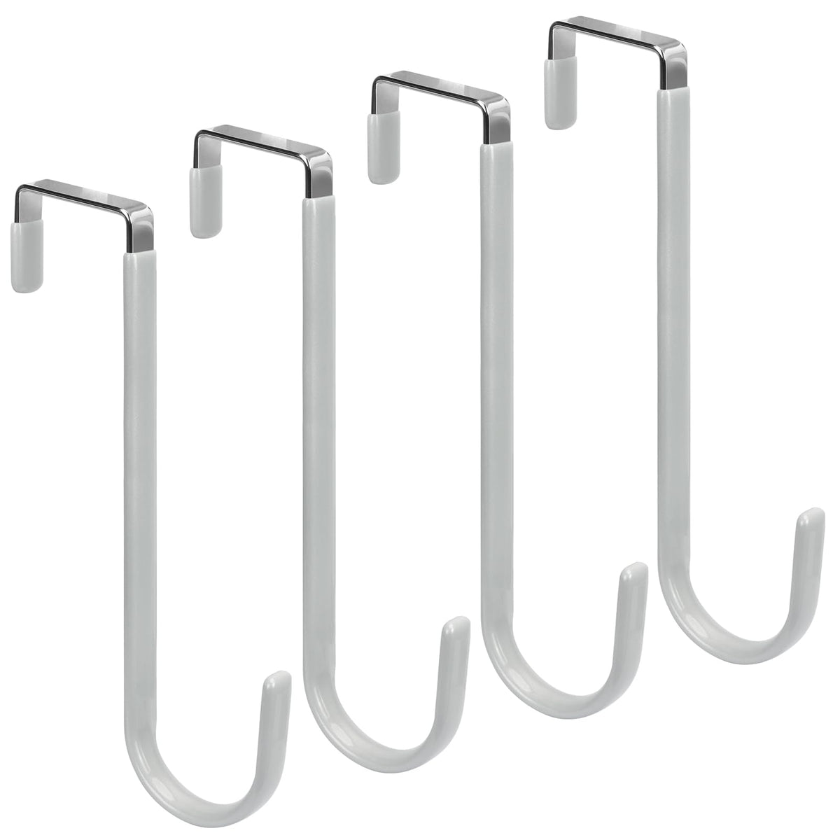 FYY Over the Door Hooks, Double-Hanger 2 Pack, Fits Doors 1 3/8" White