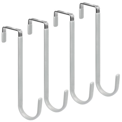 FYY Over the Door Hooks, Double-Hanger 2 Pack, Fits Doors 1 3/8" White