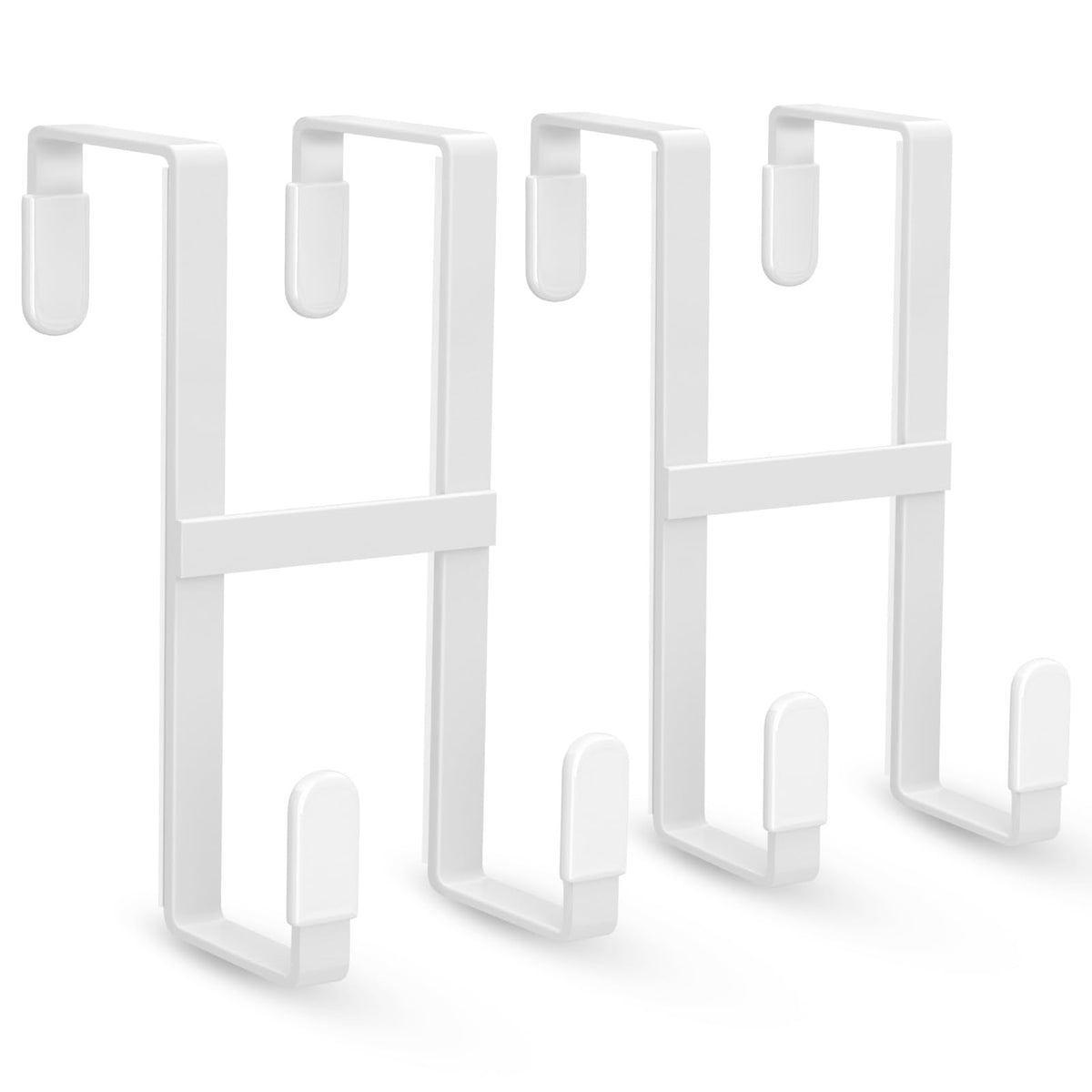FYY Over The Door Hooks, 2 Packs Double Sided-Hanger Fits Door 1-7/8"White