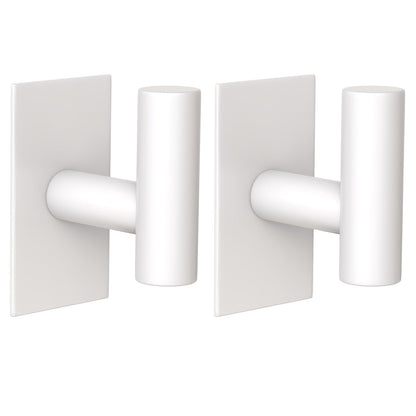 VAEHOLD Wall Towel Hooks, Heavy Duty Sticky Holder Waterproof Towel Hooks for Hanging Coat, Clothes, Closet Hook Wall Mount for Kitchen (Silver, 2 Pack)