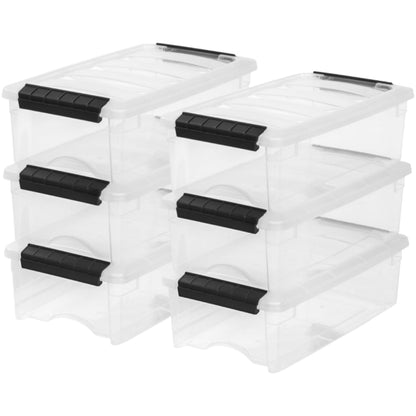 IRIS USA 4-Pack 32 Quart Storage Bins with Lids, Clear