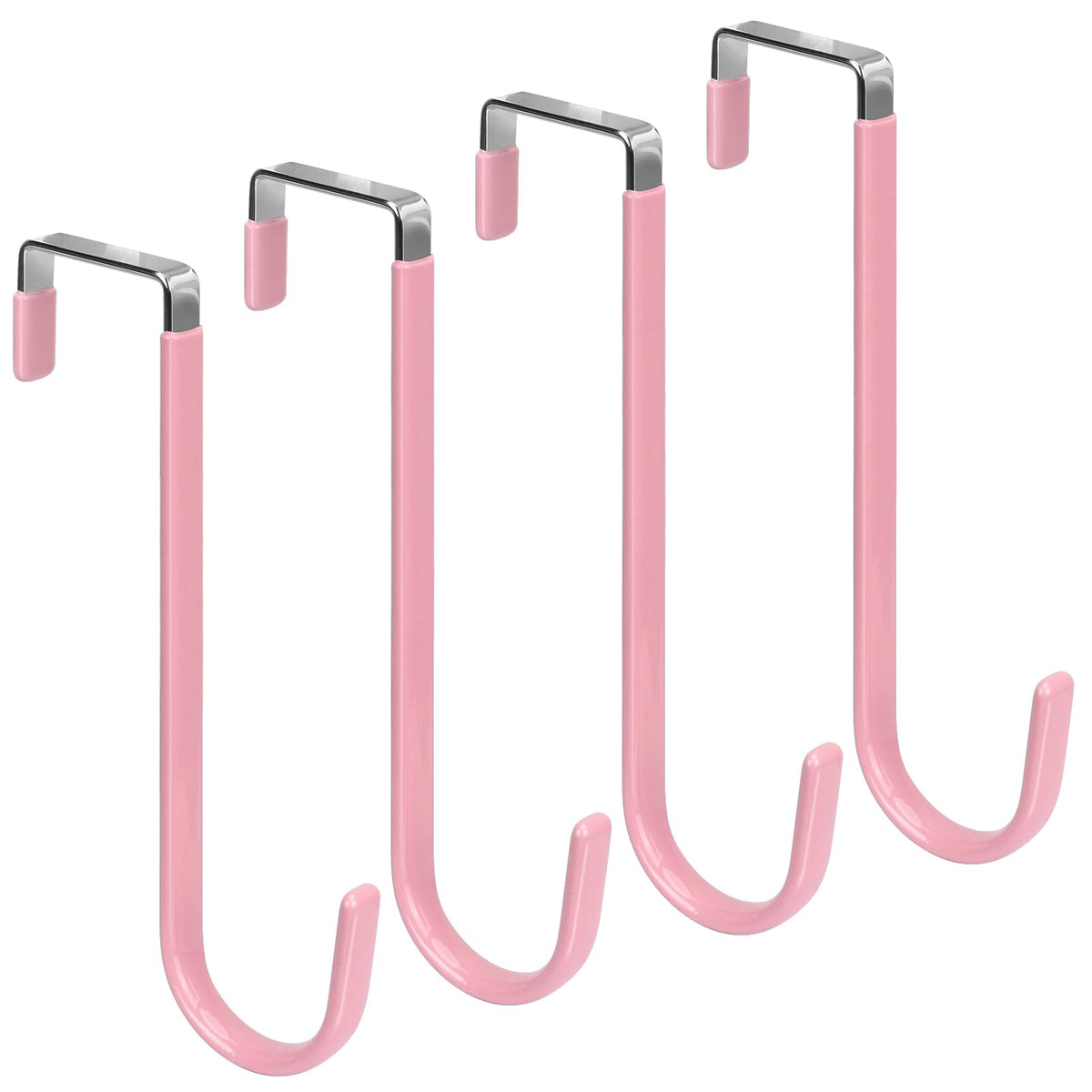FYY Over the Door Hooks, Double-Hanger 2 Pack, Fits Doors 1 3/8" White