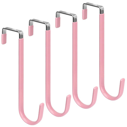 FYY Over the Door Hooks, Double-Hanger 2 Pack, Fits Doors 1 3/8" White