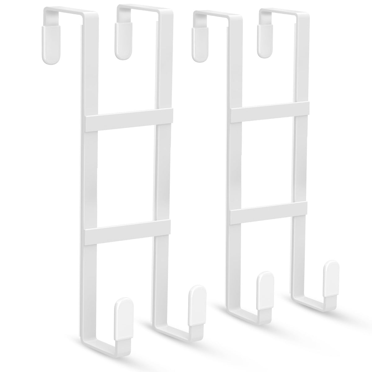 FYY Over The Door Hooks, 2 Packs Double Sided-Hanger Fits Door 1-7/8"White