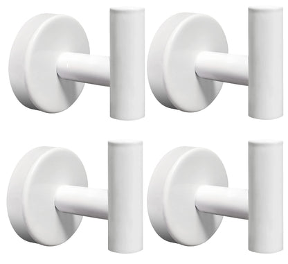 Towel Hooks Bathroom Coat Robe Wall Hook Heavy Duty Door Hanger Towel Robe Clothes Cabinet Closet Sponges Rack for Bathroom Bedroom Kitchen Hotel Pool 4 Packs Black(Drilling Installation)