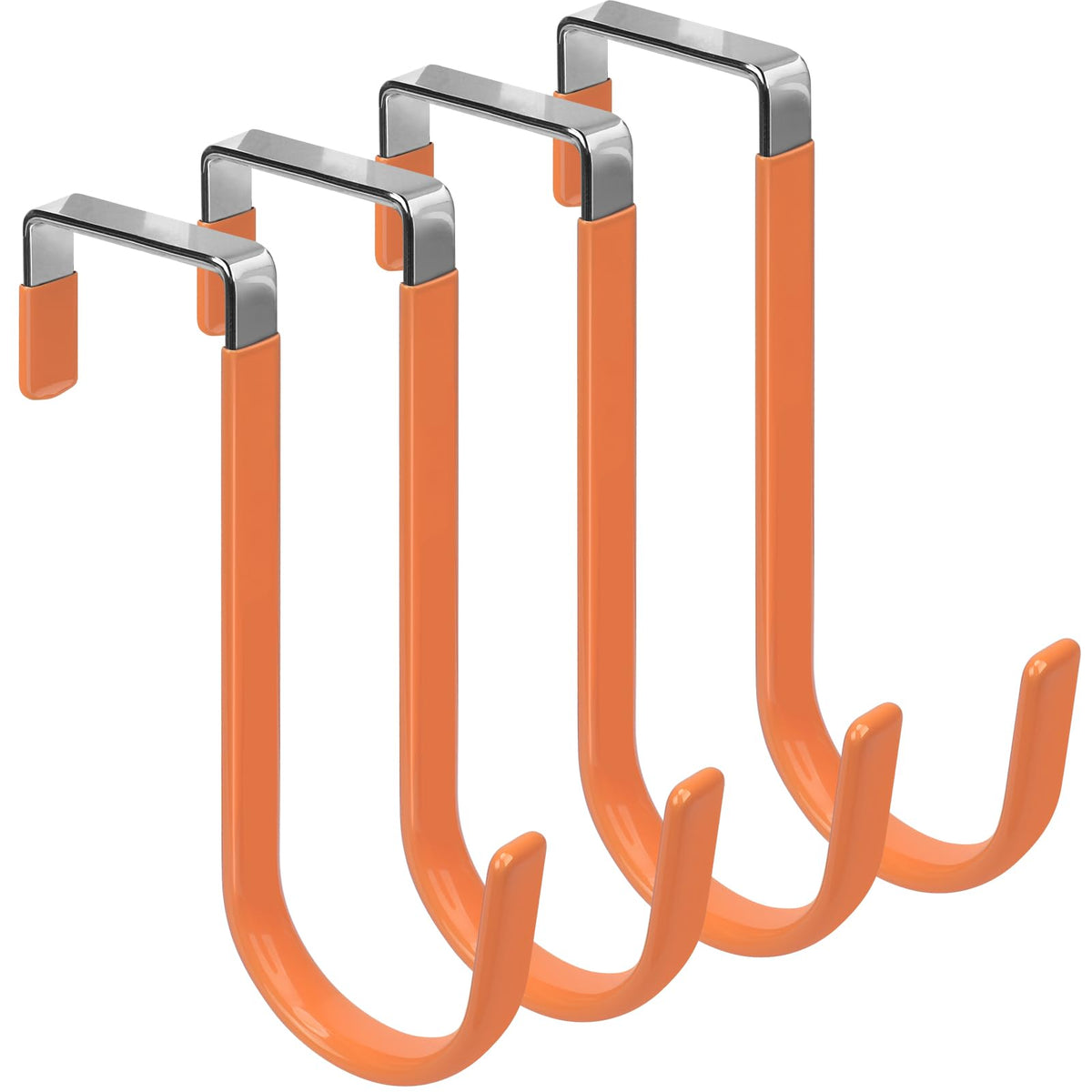 FYY Over the Door Hooks, Double-Hanger 2 Pack, Fits Doors 1 3/8" White