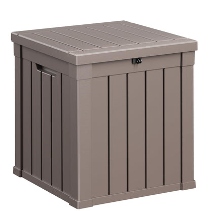 PatioZen 150 Gallon Resin Deck Box, Lockable Patio Outdoor Storage Box for Furniture, Garden Tools and Tools Storage, Waterproof Outside Storage Boxes - Black