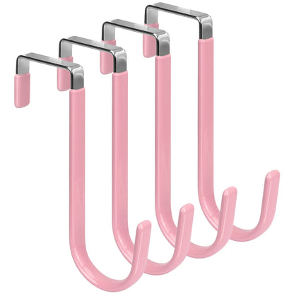 FYY Over the Door Hooks, Double-Hanger 2 Pack, Fits Doors 1 3/8" White