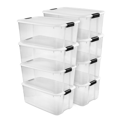 Sterilite Ultra Latch Box with Lids for Home and Office, 116 Quart, 4-Pack