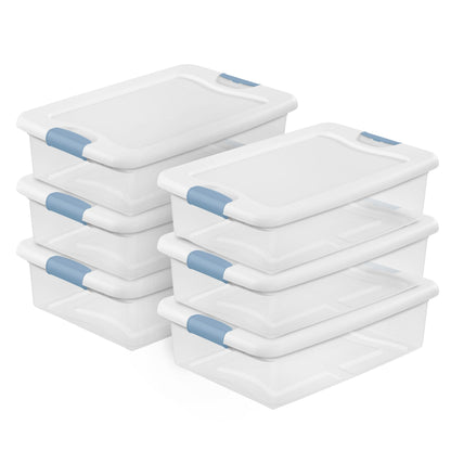 Sterilite Latching Box with Lids for Home and Office, 64 Quart, 4-Pack