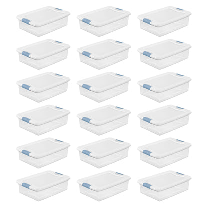 Sterilite Latching Box with Lids for Home and Office, 64 Quart, 4-Pack