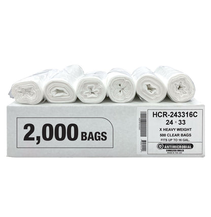 Aluf Plastics 60 Gal Black Trash Bags, 22 Micron (EQ.), 38" x 60" (150 Pk)