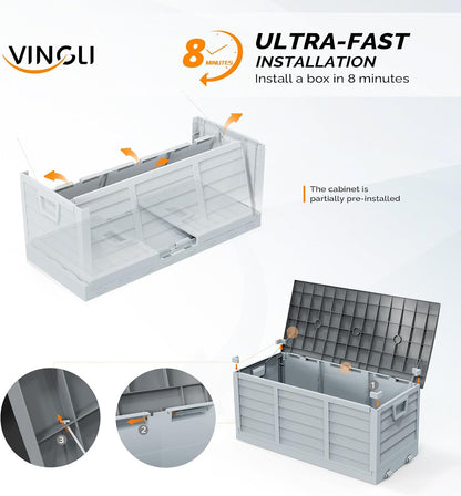 VINGLI 75 Gallon collapsible Outdoor Storage Box