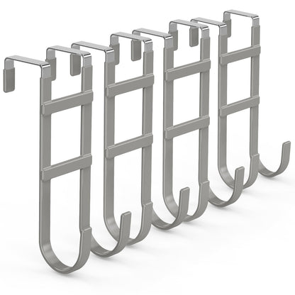 FYY Over the Door Hooks, Single-Hanger 4 Pack, Fits Doors 1 3/8" White