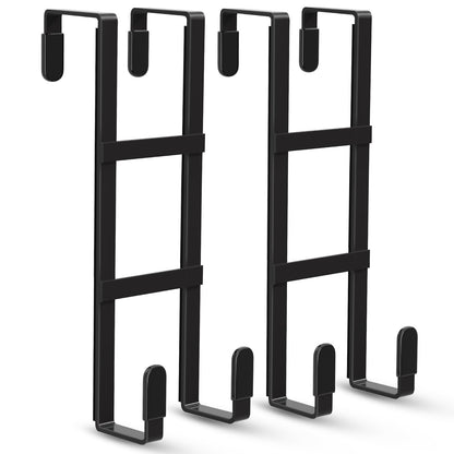 FYY Over The Door Hooks, 2 Packs Double Sided-Hanger Fits Door 1-7/8"White