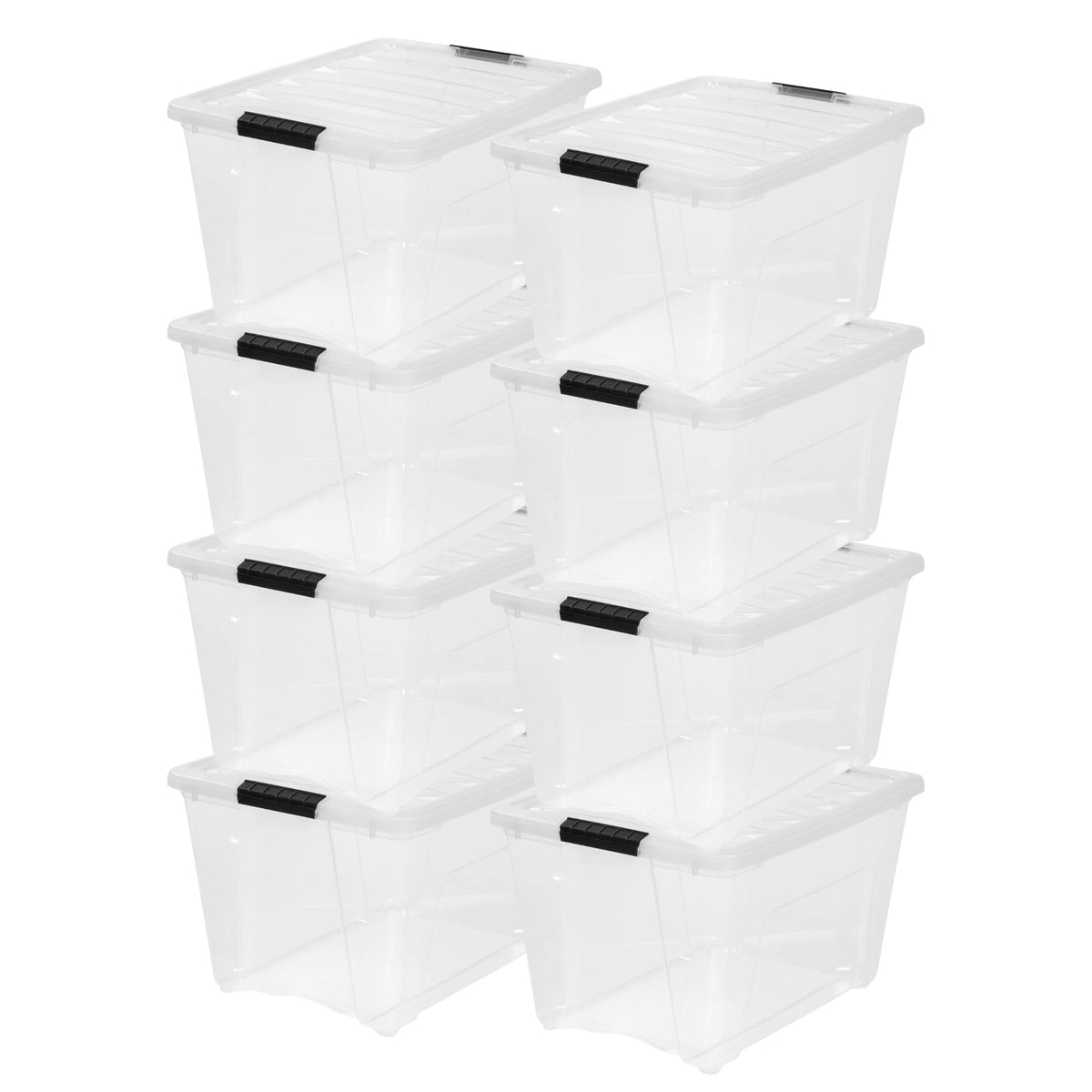 IRIS USA 4-Pack 72 Quart Storage Bins with Lids, Clear