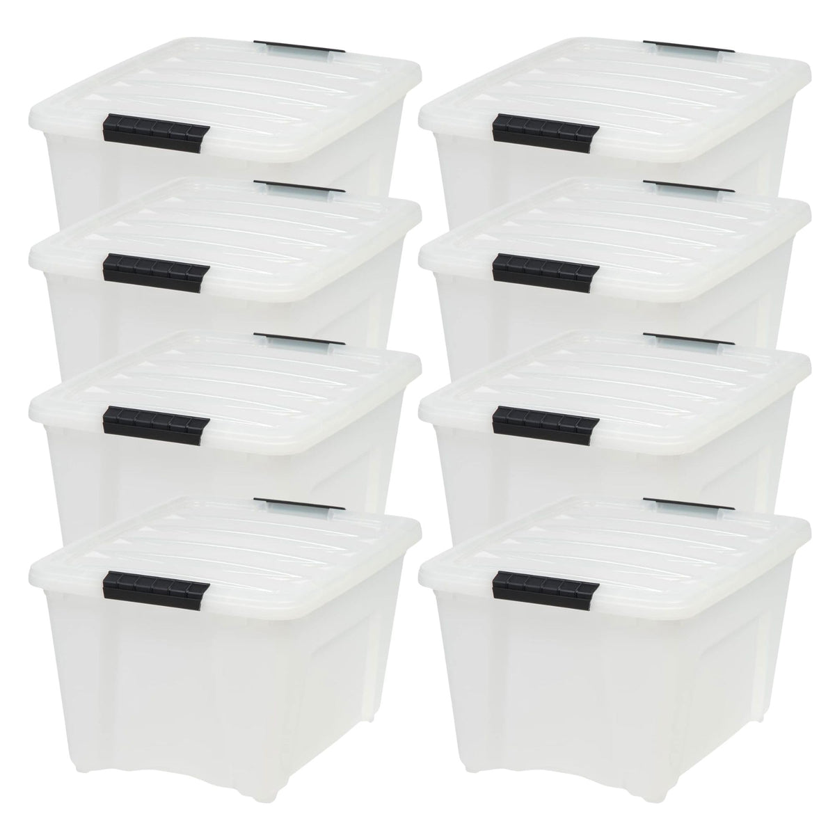 IRIS USA 4-Pack 72 Quart Storage Bins with Lids, Clear