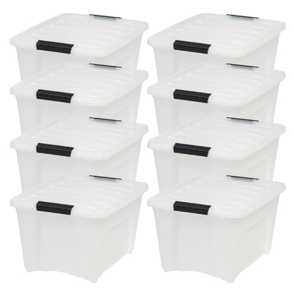 IRIS USA 4-Pack 72 Quart Storage Bins with Lids, Clear