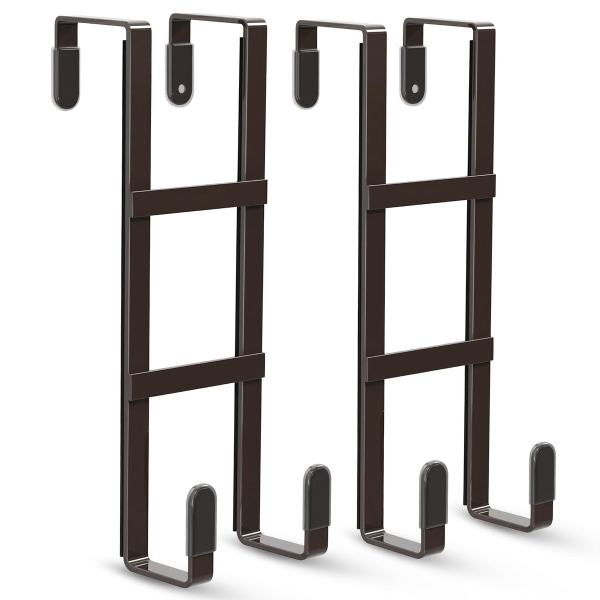 FYY Over The Door Hooks, 2 Packs Double Sided-Hanger Fits Door 1-7/8"White