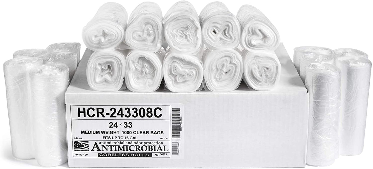 Aluf Plastics 60 Gal Black Trash Bags, 22 Micron (EQ.), 38" x 60" (150 Pk)