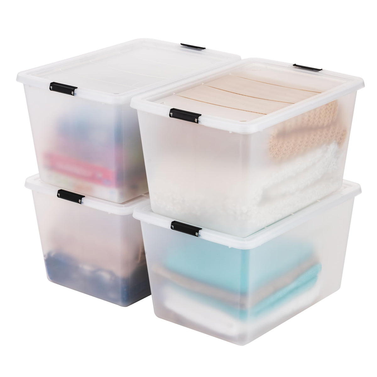 IRIS USA 6-Pack 32.5 Quart Clip Box with Latching Lid