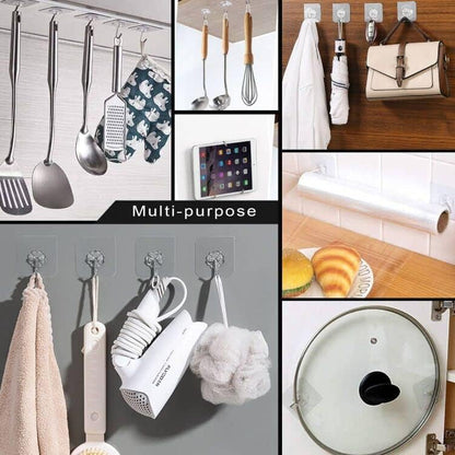 ZESLMG Adhesive Wall Hooks for Hanging, 16 Pack Self Sticky Hook No Drill