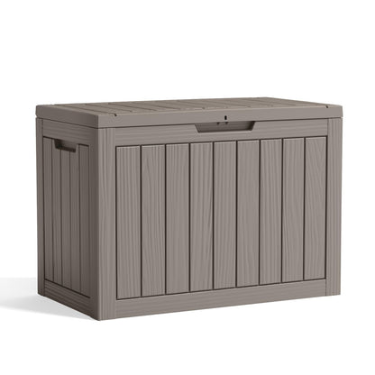 DRATO 135 Gallon Deck Boxes Outdoor Waterproof Storage Box with Wheels
