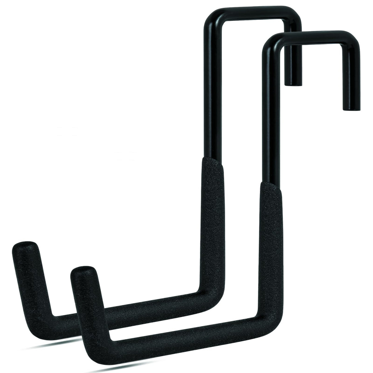 4 Pcs Rafter Hooks, Upgraded Fence Hangers, Heavy Duty Bike Hanger for Garage, Ladder Hook, Black Large S Hooks for Hanging Hose, Plants, Chairs, Bikes, Ladders, Cords and More