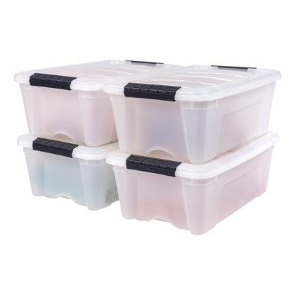 IRIS USA 6-Pack 32.5 Quart Clip Box with Latching Lid