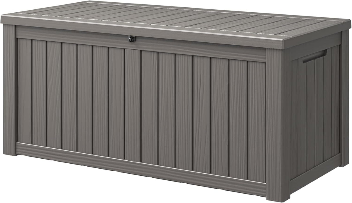 NUNU LAB 35 Gal Outdoor Storage Box Waterproof Lockable,Deck Box,Black
