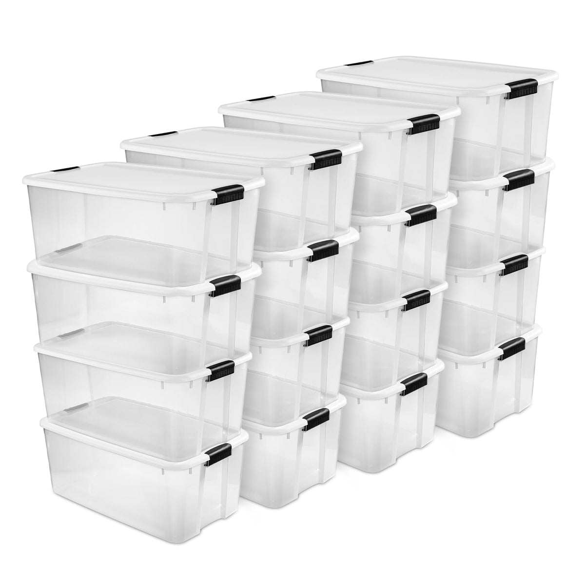 Sterilite Ultra Latch Box with Lids for Home and Office, 116 Quart, 4-Pack