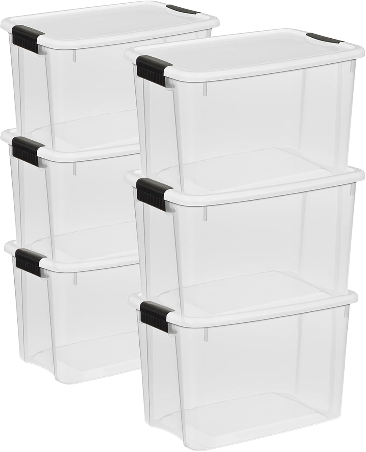 Sterilite Ultra Latch Box with Lids for Home and Office, 70 Quart, 12-Pack