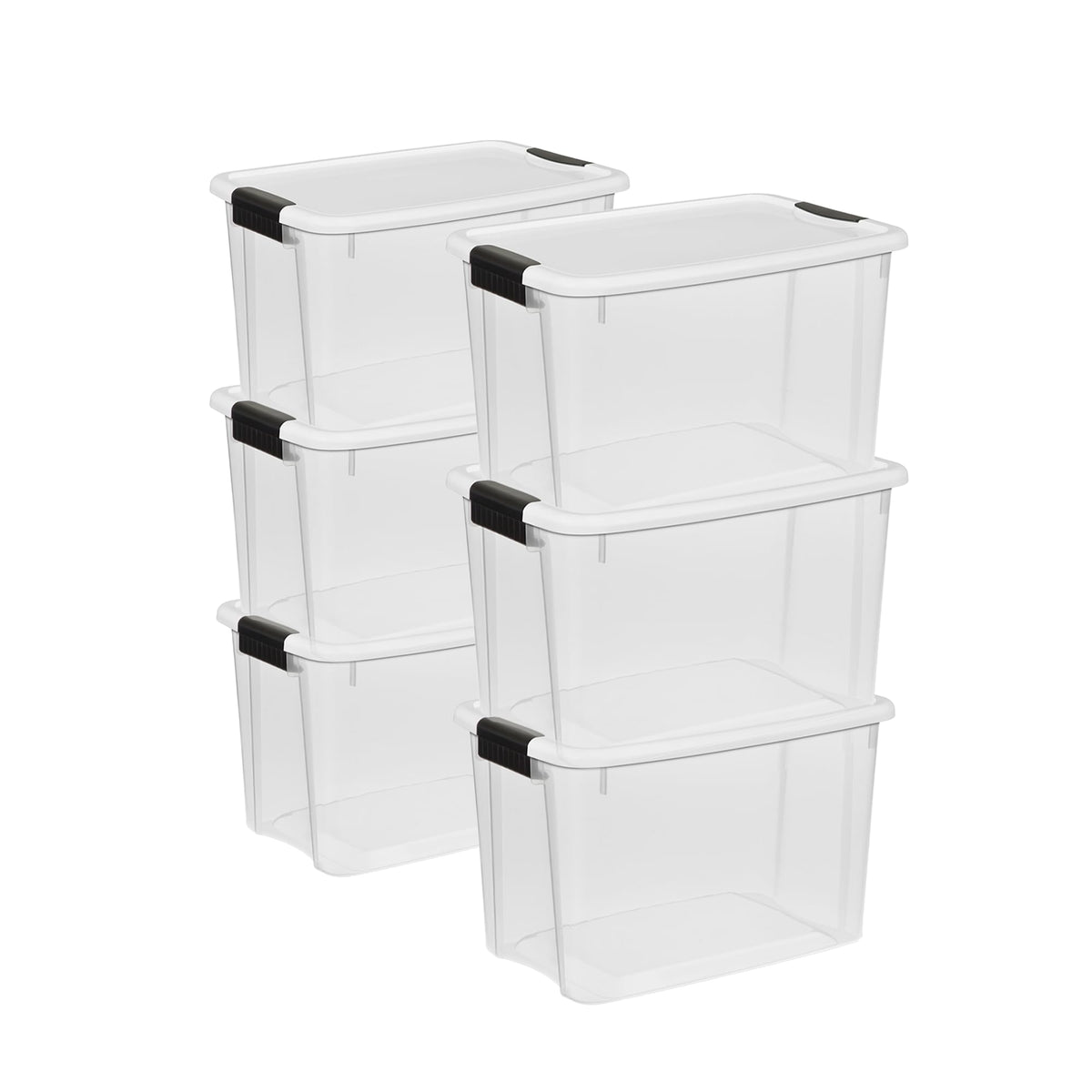 Sterilite Ultra Latch Box with Lids for Home and Office, 70 Quart, 4-Pack