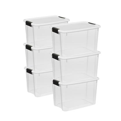 Sterilite Ultra Latch Box with Lids for Home and Office, 70 Quart, 4-Pack