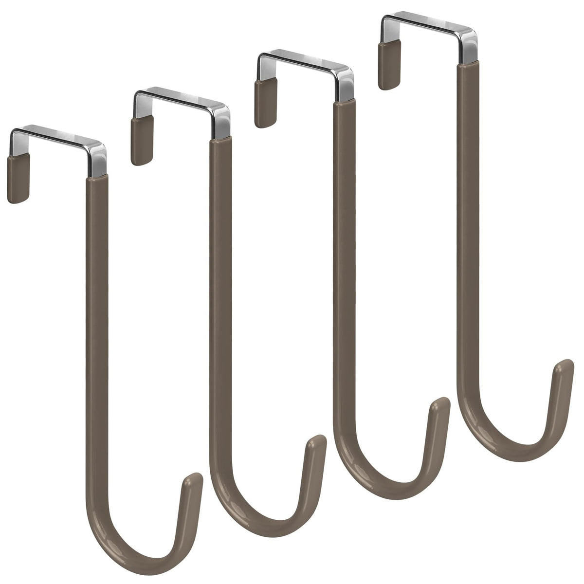 FYY Over the Door Hooks, Double-Hanger 2 Pack, Fits Doors 1 3/8" White