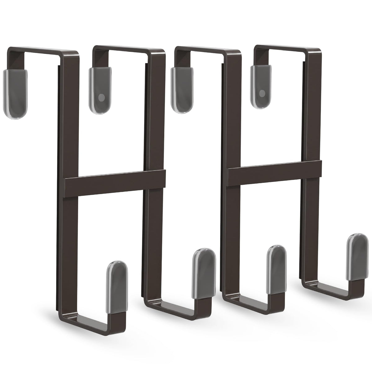FYY Over The Door Hooks, 2 Packs Double Sided-Hanger Fits Door 1-7/8"White